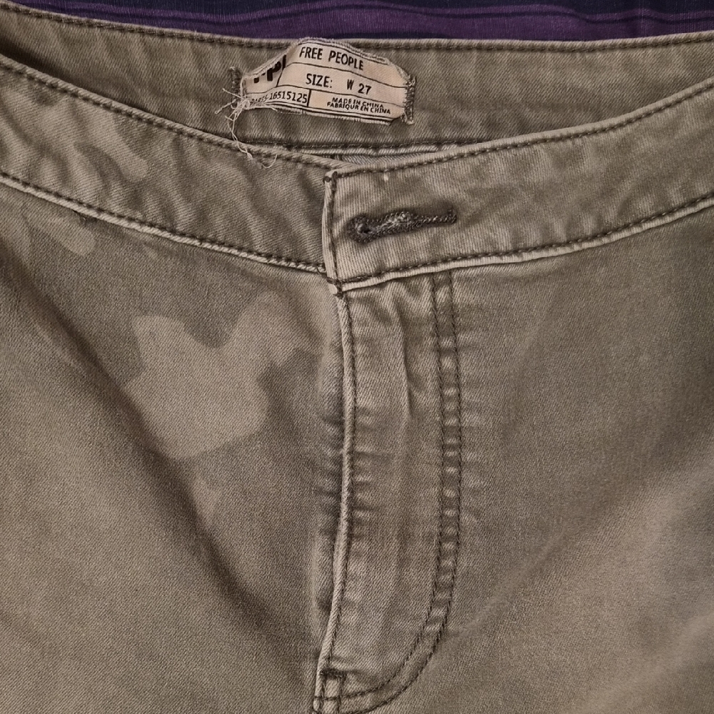 Free People Khaki Casual Trousers
